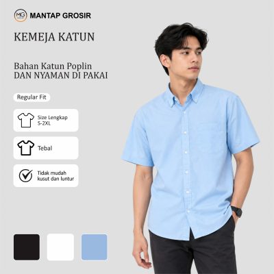 Kemeja Katun Poplin