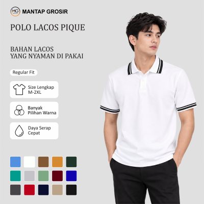 Polo Pendek Lacos Pique List